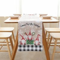 Christmas Rudolf Linen Banquet Party Tablecloth main image 1