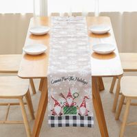 Christmas Rudolf Linen Banquet Party Tablecloth main image 3