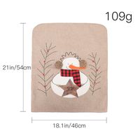 Christmas Snowman Cloth Party Tablecloth Chair Cover sku image 3