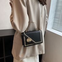 Women's Small Pu Leather Solid Color Streetwear Chain Square Magnetic Buckle Square Bag main image 5