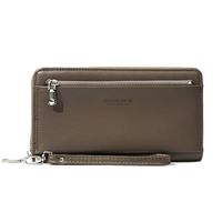 Men's All Seasons Pu Leather Solid Color Fashion Square Zipper Long Wallet sku image 4