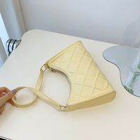 Women's Small Pu Leather Solid Color Streetwear Square Zipper Underarm Bag sku image 3