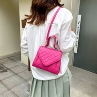 Women's Medium Pu Leather Solid Color Streetwear Square Magnetic Buckle Square Bag main image 2