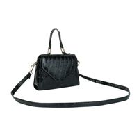 Women's Medium Pu Leather Crocodile Streetwear Square Flip Cover Messenger Bag main image 5