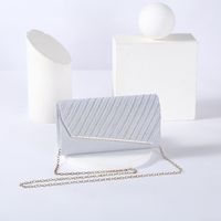 Schwarz Gold Silber Pu-leder Einfarbig Quadrat Tasche Clutch main image 4