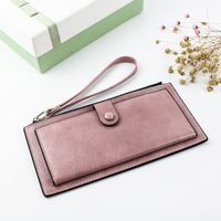 Women's All Seasons Pu Leather Solid Color Fashion Square Zipper Phone Wallet sku image 3