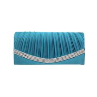 Women's Medium All Seasons Polyester Silk Solid Color Fashion Rhinestone Square Magnetic Buckle Evening Bag main image 1