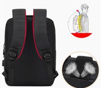 Unisex Medium All Seasons Polyester Solid Color Business Square Zipper Functional Backpack main image 2
