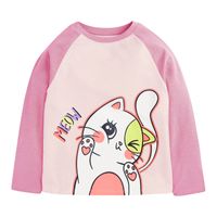 Cute Cat 100% Cotton Printing Baby Clothes sku image 14