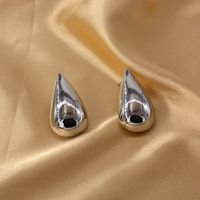 New Fashion Wild Simple Silver Plated Smooth Drop Earrings Wholesale sku image 1