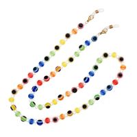 21 Glass Beads Handmade Beaded Stainless Steel Lobster Clasp Rainbow Little Daisy Necklace Women's Simple Clavicle Necklace sku image 5