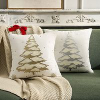 Fashion Christmas Tree Elk Short Plush Pillow Cases main image 4