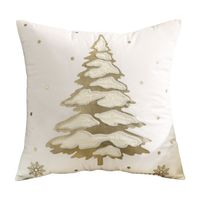 Fashion Christmas Tree Elk Short Plush Pillow Cases main image 5