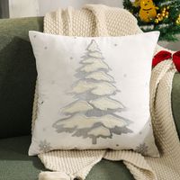 Fashion Christmas Tree Elk Short Plush Pillow Cases main image 2