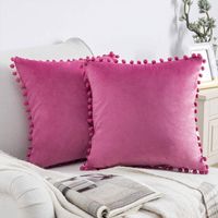 Fashion Solid Color Velvet Pillow Cases sku image 6