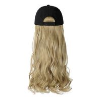 امرأة غير رسمي اللون البيج غير رسمي سلك درجة حرارة عالية مجعد الشعر الطويل شعر مستعار main image 2