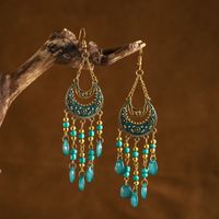 1 Pair Bohemian Moon Alloy Plating Women's Drop Earrings main image 3