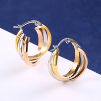 Simple Style Geometric Titanium Steel Drop Earrings Plating Stainless Steel Earrings main image 1
