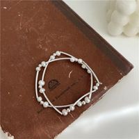 Fashion Geometric Titanium Steel Bracelets Necklace Pearl Stainless Steel Bracelets main image 3