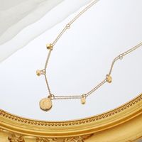 Fashion Portrait Titanium Steel Pendant Necklace Gold Plated Stainless Steel Necklaces main image 2