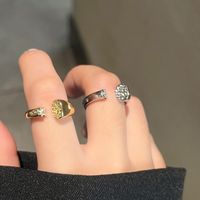 Casual Geometric Silver Plated Plating Open Ring main image 1