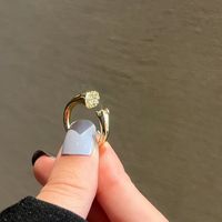Casual Geometric Silver Plated Plating Open Ring main image 4
