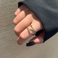 Lady Geometric Silver Plated Plating Open Ring sku image 2