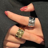 Lady Geometric Silver Plated Plating Open Ring main image 4