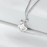Simple Style Leaf Sterling Silver Necklace Inlay Shell 925 Silver Necklaces main image 3