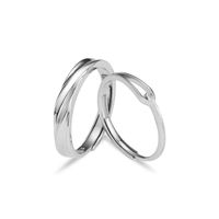 Simple Style Geometric Sterling Silver Open Ring Plating 925 Silver Rings main image 5