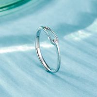 Simple Style Geometric Sterling Silver Open Ring Plating 925 Silver Rings main image 3