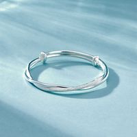 Simple Style Geometric Sterling Silver Bangle Plating 925 Silver Bracelets main image 1