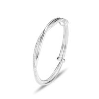 Simple Style Geometric Sterling Silver Bangle Plating 925 Silver Bracelets main image 5