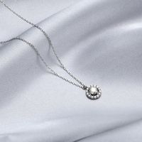 Mode Geometrisch Sterling Silber Halskette Mit Anhänger Inlay Zirkon 925 Silber Halsketten main image 3