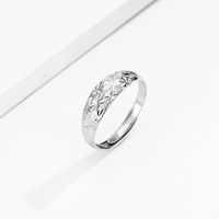 Simple Style Geometric Sterling Silver Open Ring Plating 925 Silver Rings sku image 1