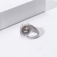Mode Geometrisch Sterling Silber Offener Ring Inlay Zirkon 925 Silber Ringe main image 2