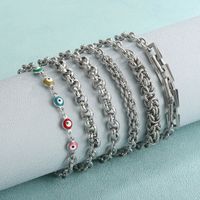 Fashion Devil's Eye Titanium Steel Bracelets Inlay Resin Stainless Steel Bracelets main image 3