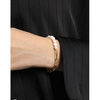 Mode Einfarbig Sterling Silber Armbänder Perle Überzug 925 Silber Armbänder main image 5