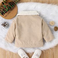 Fashion Color Block Polyester Button Fleece Jacket Baby Clothes main image 2