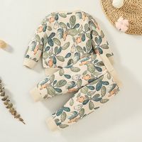 Fashion Leaves Polyester Printing Pants Sets Baby Clothes main image 3