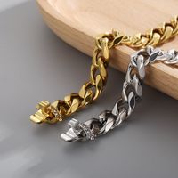 Fashion Geometric Titanium Steel Bracelets Inlay Rhinestones Stainless Steel Bracelets main image 4