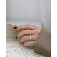 Simple Style Solid Color Sterling Silver Rings Plating 925 Silver Rings main image 5