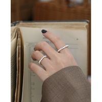 Simple Style Solid Color Sterling Silver Rings Plating 925 Silver Rings main image 4