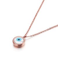 Fashion Devil's Eye Titanium Steel Inlay Opal Bracelets Earrings Necklace sku image 3