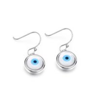 Fashion Devil's Eye Titanium Steel Inlay Opal Bracelets Earrings Necklace sku image 16