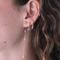 Mode Rond Le Cuivre Boucles D'oreilles Placage Incruster Zircon Boucles D'oreilles En Cuivre main image 4