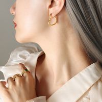 Fashion Heart Shape Titanium Steel Earrings Plating Stainless Steel Earrings 1 Pair main image 5