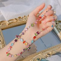 Bohemian Water Droplets Heart Shape Copper Inlay Artificial Gemstones Bracelets Earrings Necklace main image 1