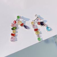 Bohemian Water Droplets Heart Shape Copper Inlay Artificial Gemstones Bracelets Earrings Necklace main image 5