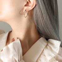 Fashion Heart Shape Titanium Steel Earrings Plating Stainless Steel Earrings 1 Pair sku image 1